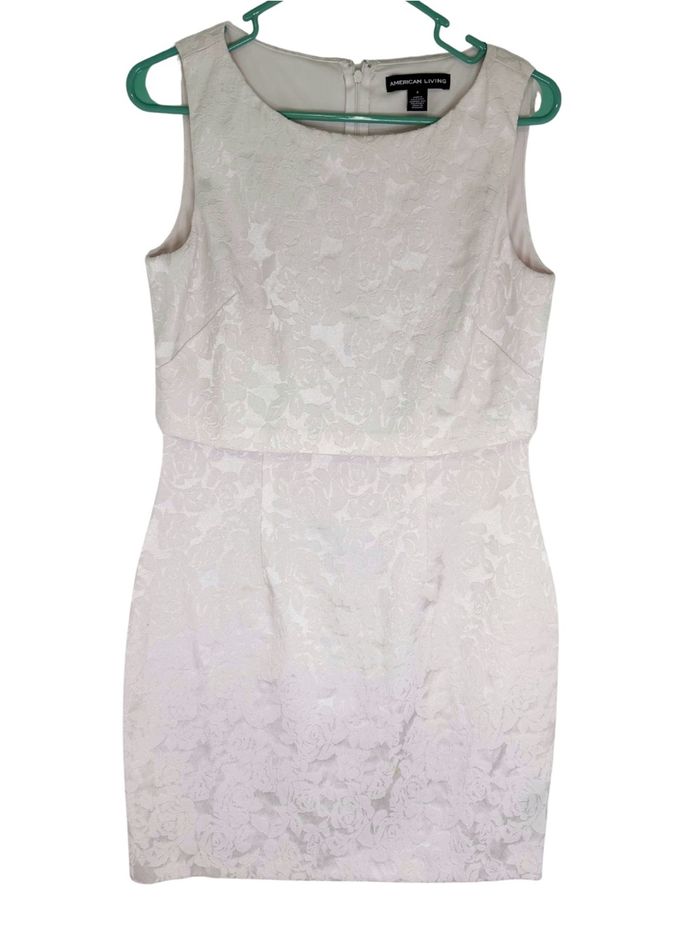 American Living White Floral Sleeveless Knee Length Dress